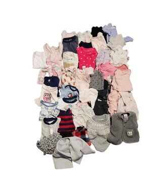 0-3 month Assorted baby girls clothing bundle